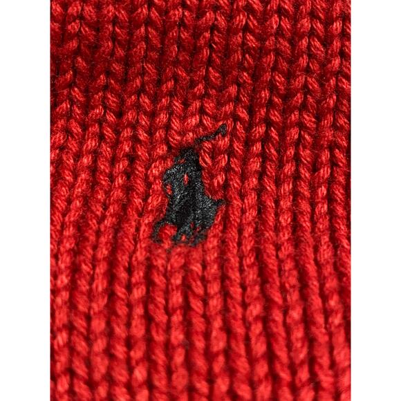 Polo Ralph Lauren Kids Red Scoop Neck Sweater Size 7 100% Cotton - Picture 9 of 9